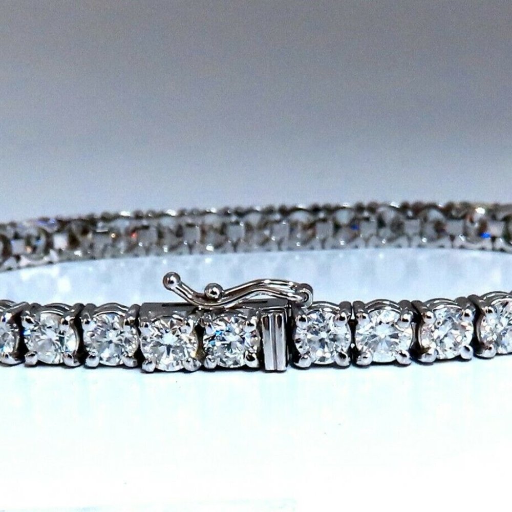 11.45ct Natural Diamonds Tennis Bracelet 14kt Gold - Picture 6 of 6